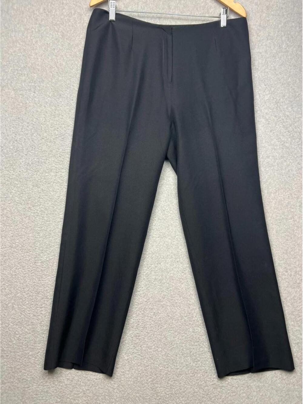 Juliana Collezione 100% Silk Pants Trousers SlacksWomens Size 12 Black Simple